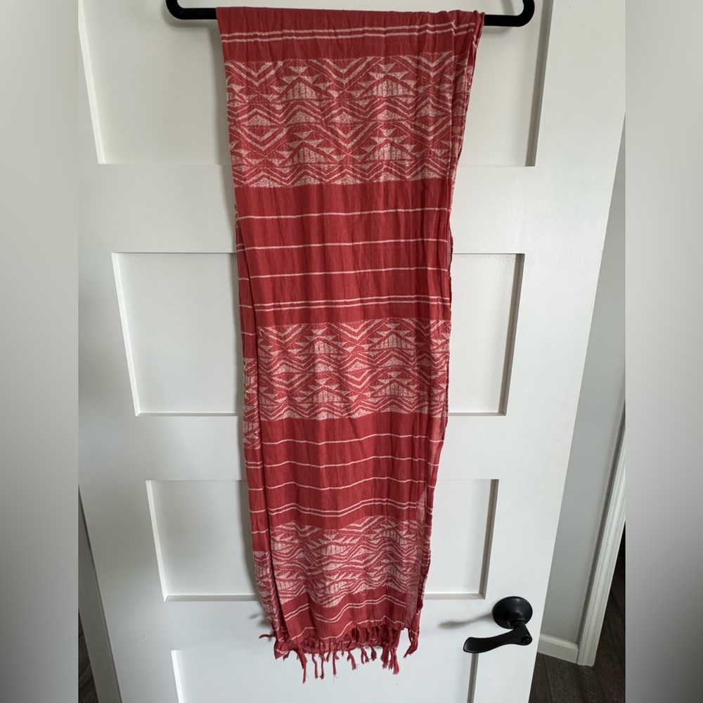Madewell Pink Aztec Patterned Scarf